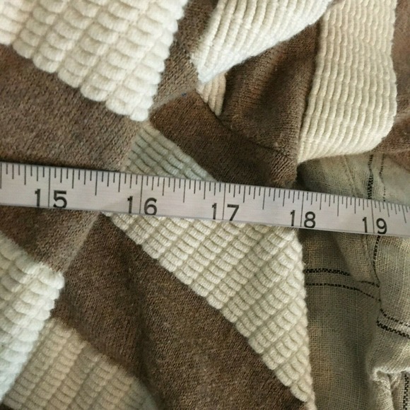 Neve Cardigan Womens Sz‎ S Brown Ivory Striped Flowy Open Sweater Cotton - Picture 9 of 10